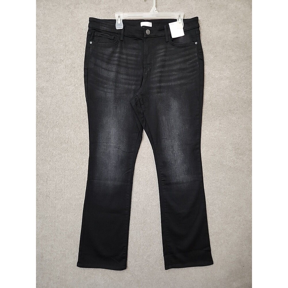 LC Lauren Conrad Bootcut Jeans Womens 18 Long Black Stretch NEW